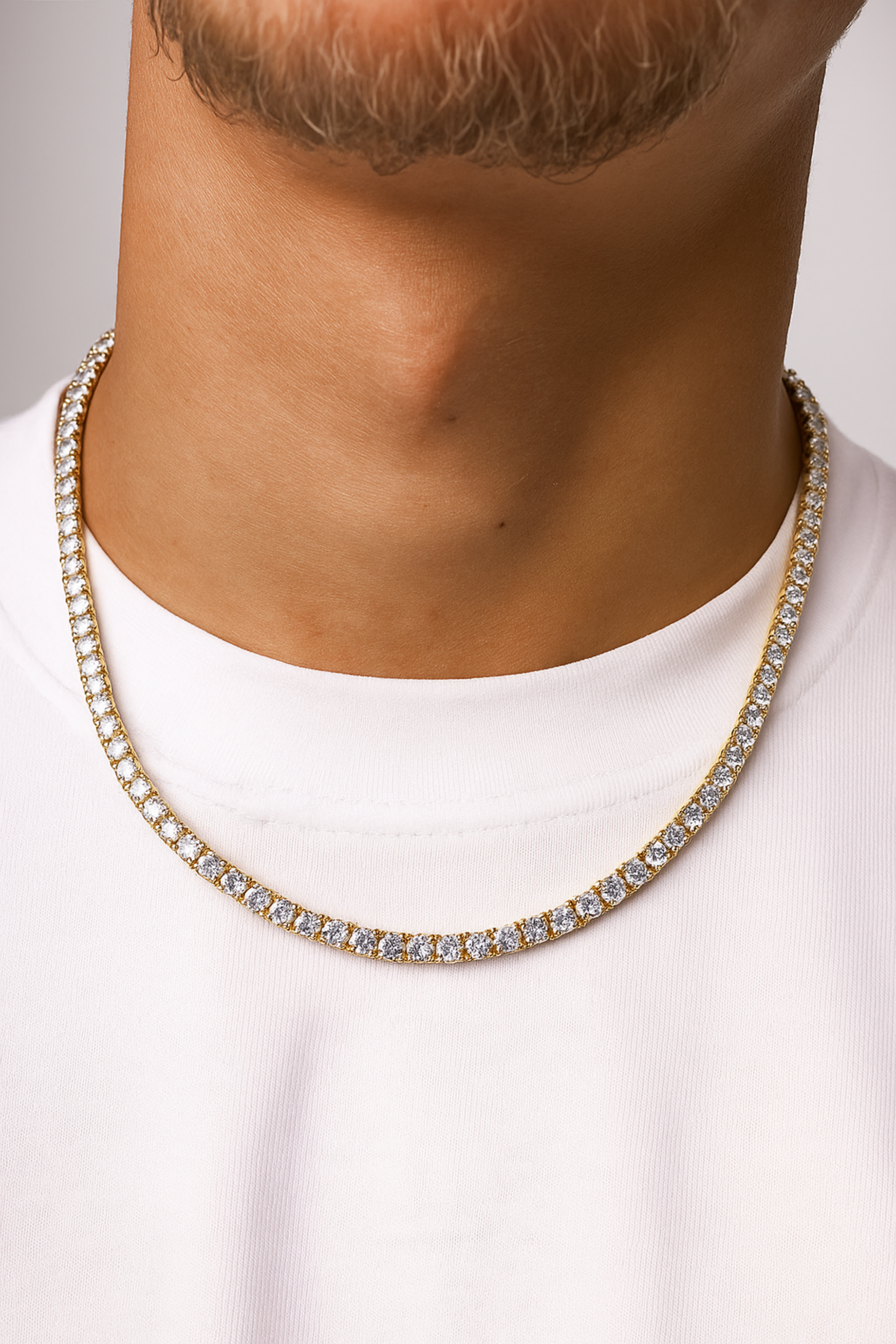 TENNIS KETTING - 4MM 14K GOUD