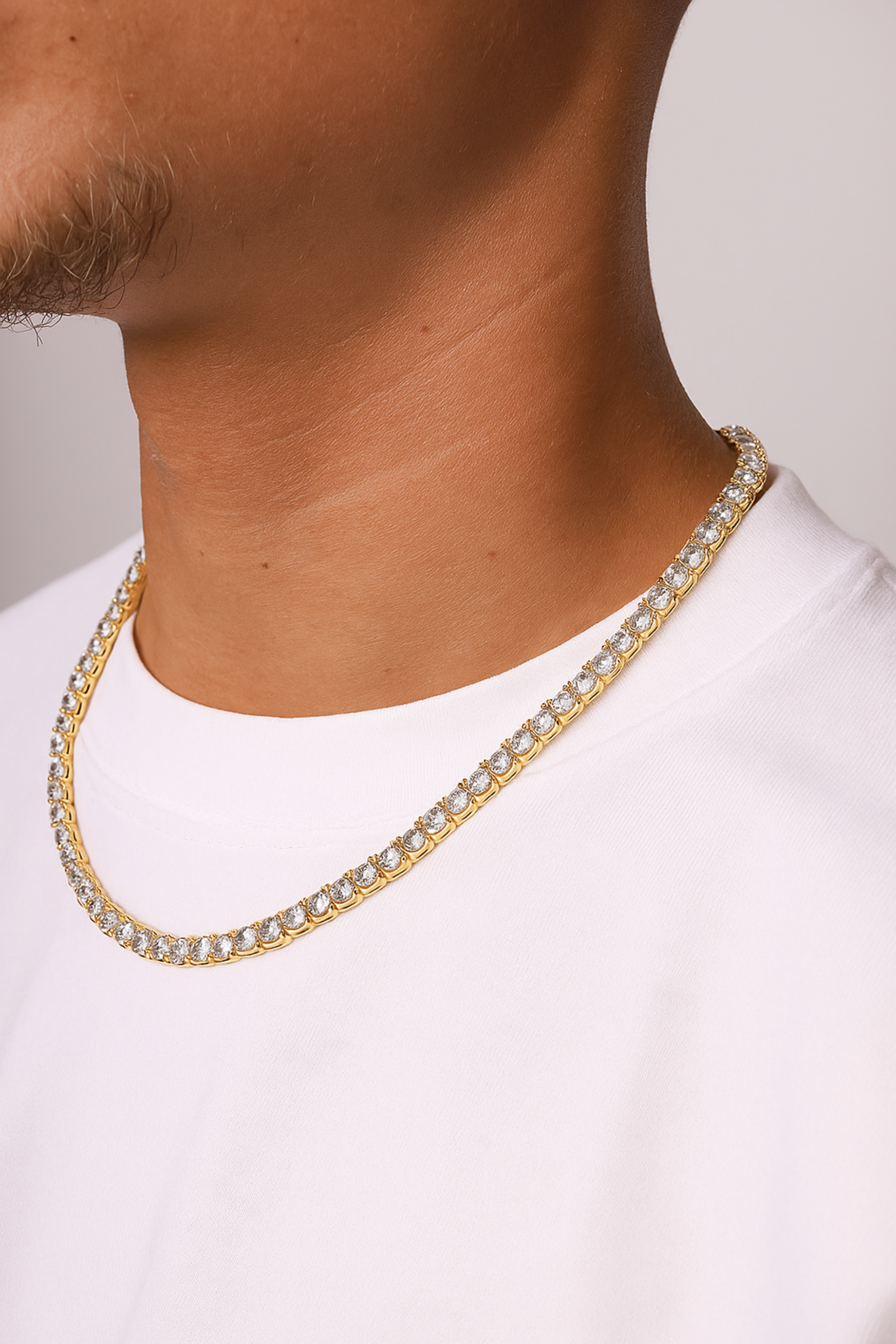 TENNIS KETTING - 4MM 14K GOUD