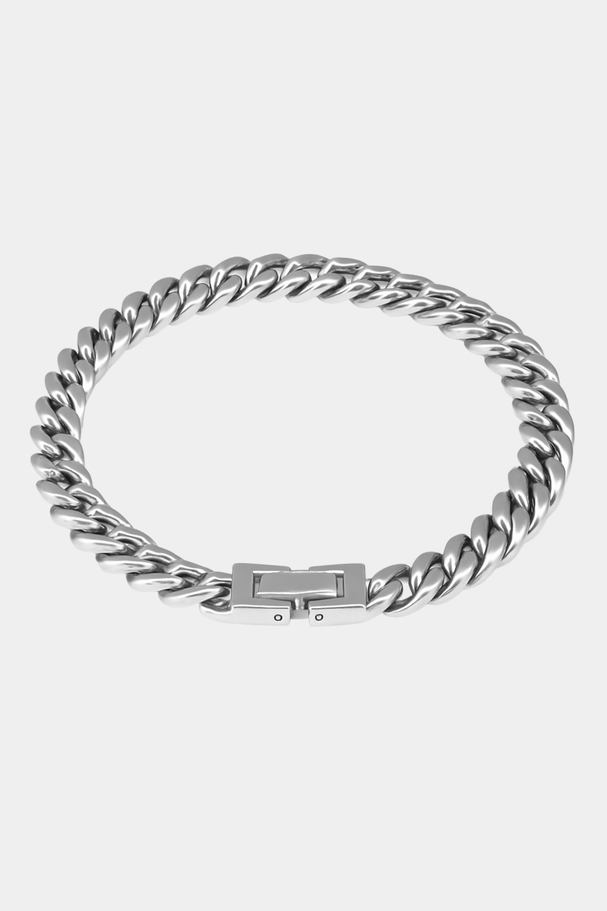 CLEAN CUBAN BRACELET - 6MM 14K WHITE GOLD