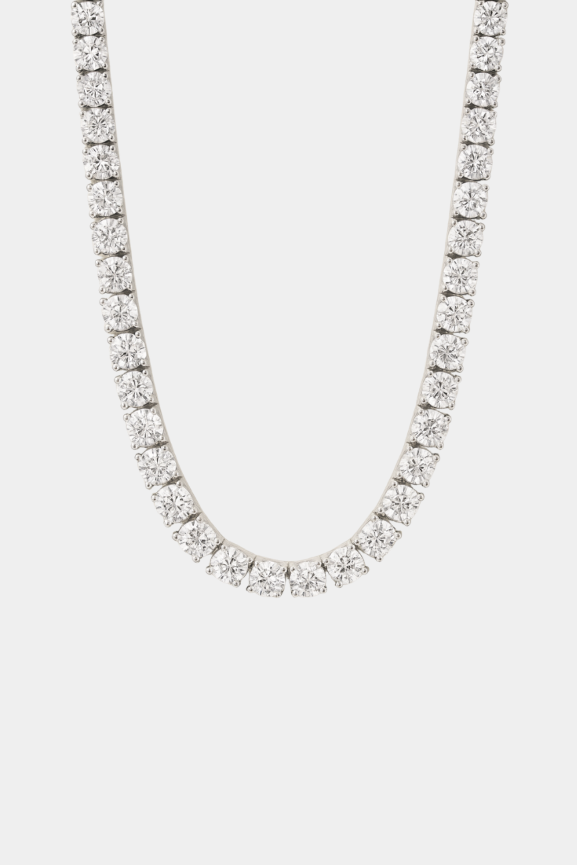 TENNIS NECKLACE - 4MM WITGOUD