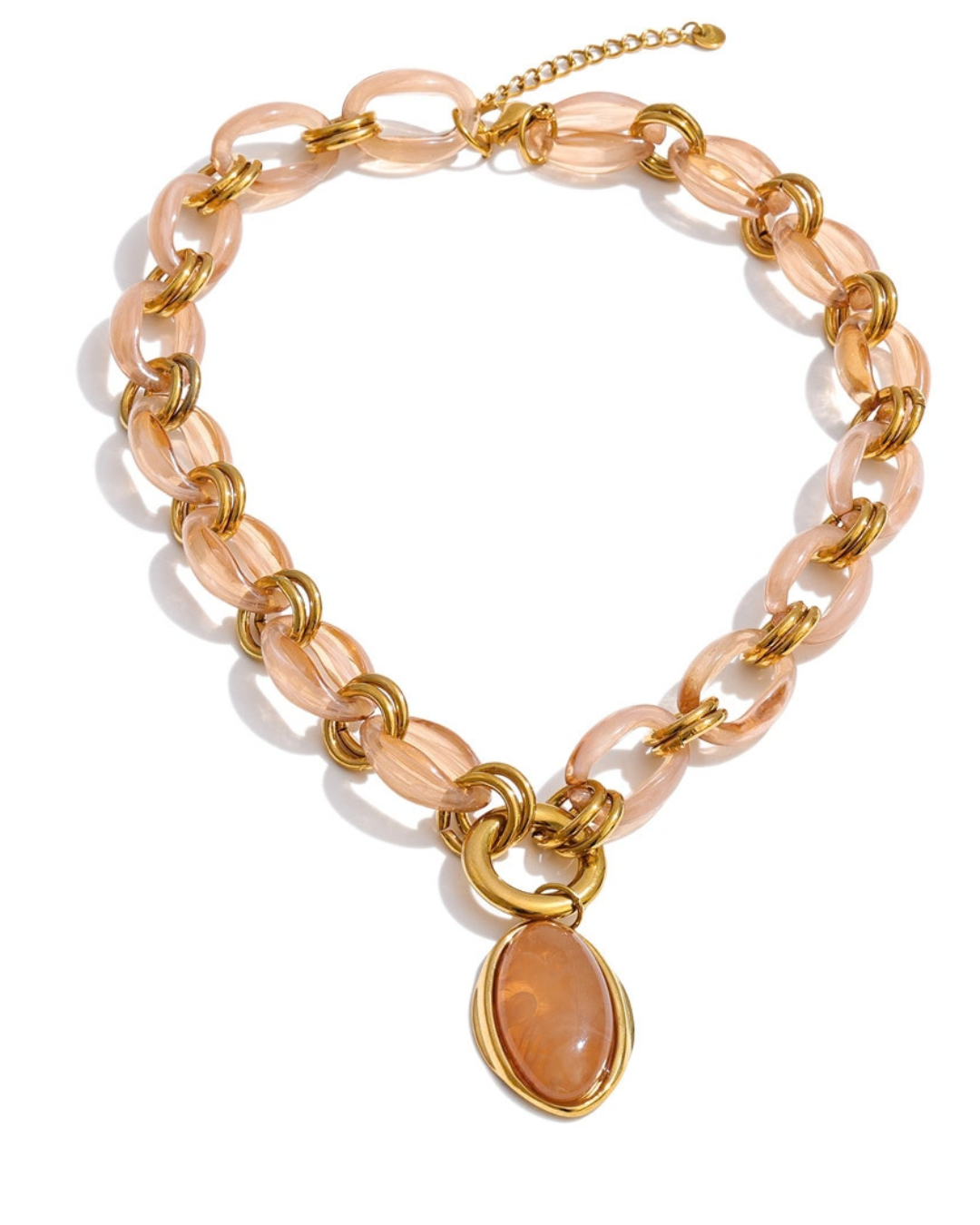 Grove Schakelketting met Ovale Hanger