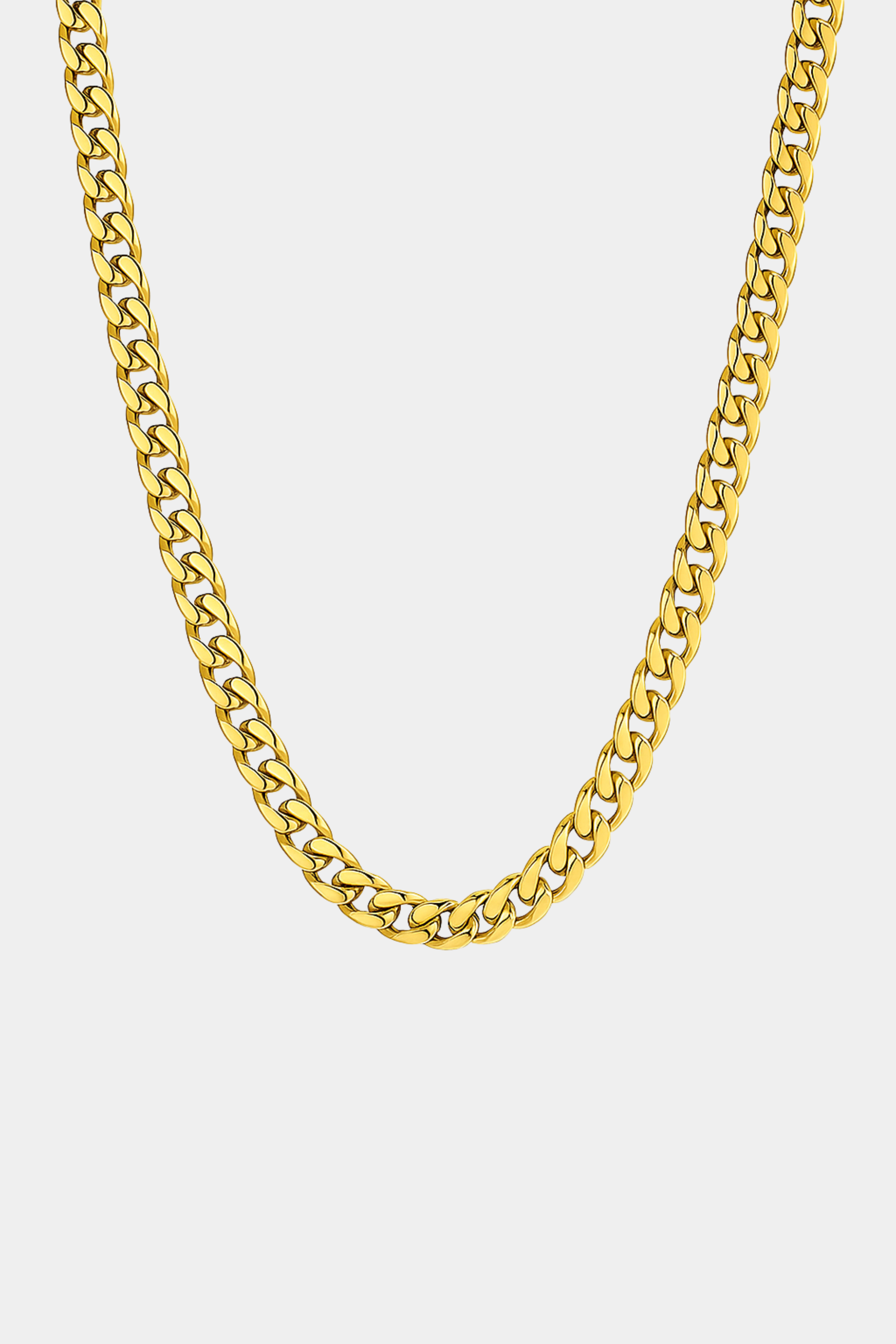 CLEAN CUBAN NECKLACE - 6MM 14K GOLD