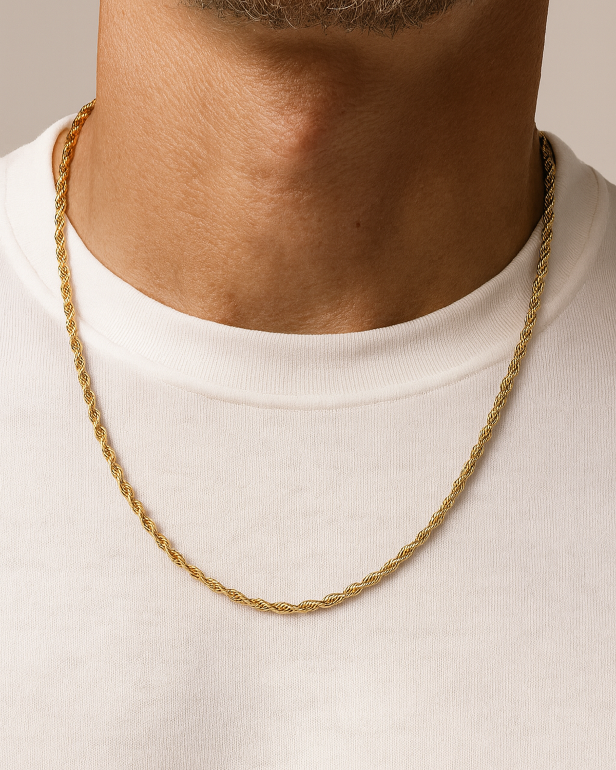 ROPE NECKLACE - 3MM GOLD