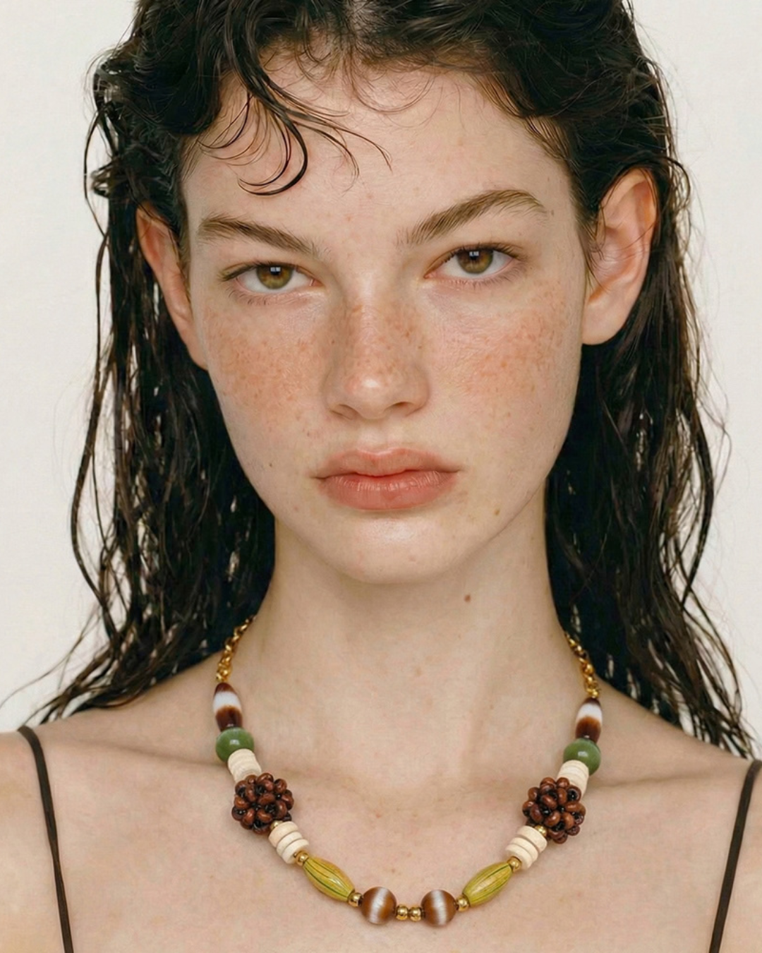 Schakelketting met Houten Kralen