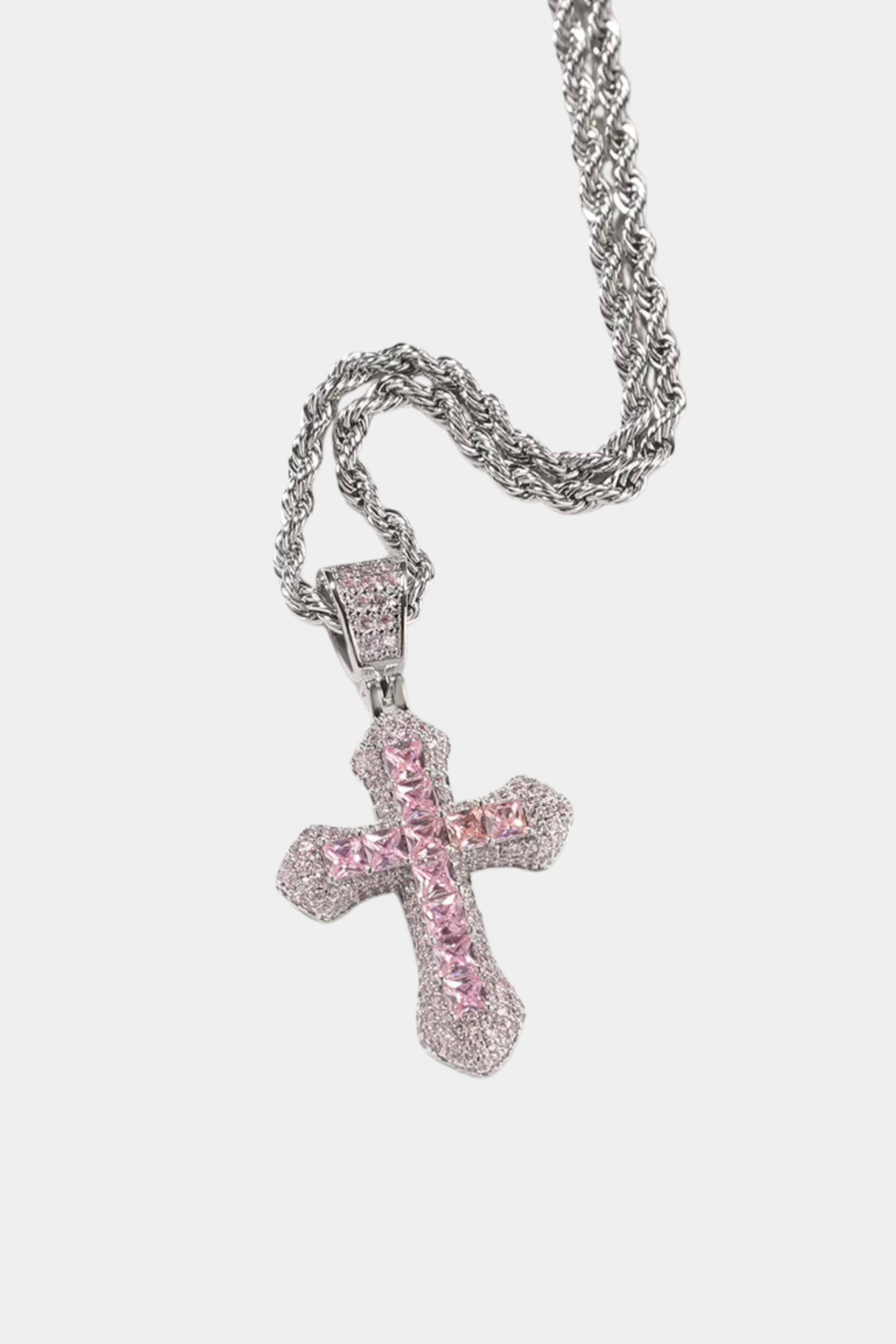 PINK CROSS NECKLACE - WITGOUD