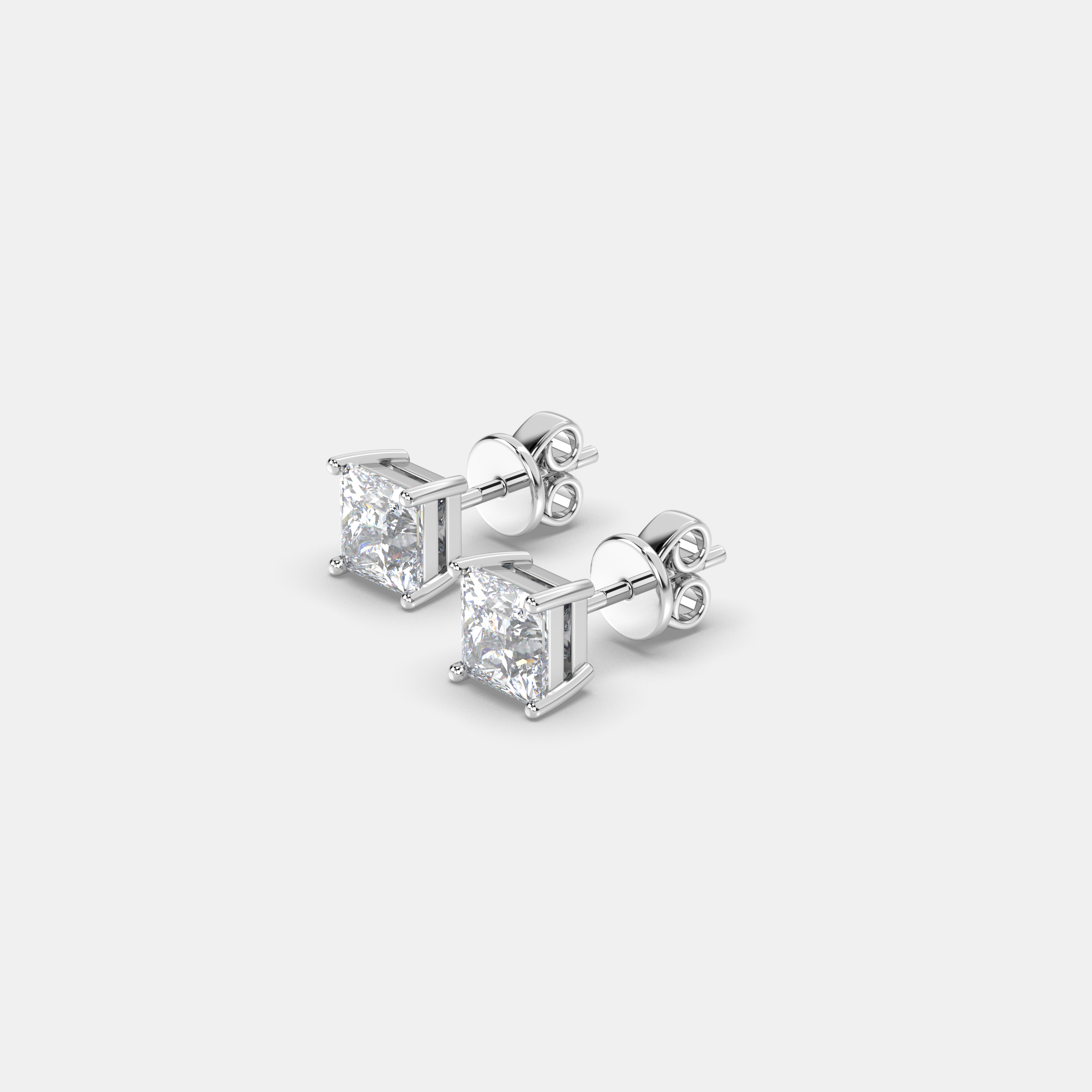 SQUARE STUDS - WITGOUD