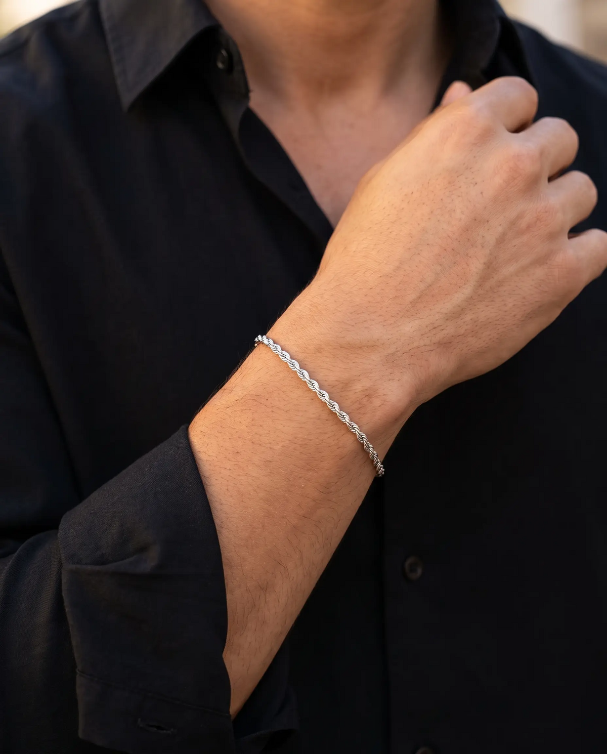 ROPE BRACELET - 3MM WHITE GOLD