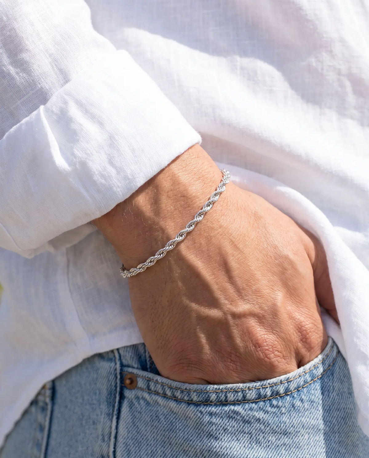 ROPE BRACELET - 3MM WHITE GOLD