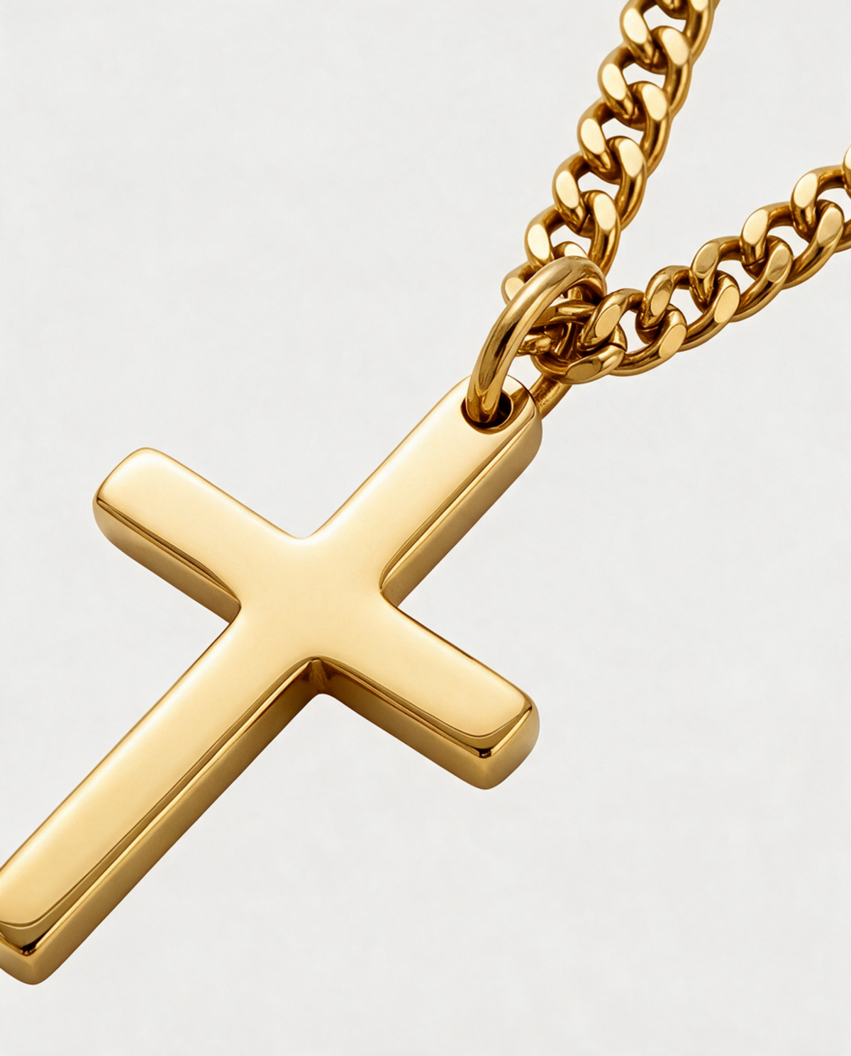 CROSS NECKLACE - 18K GOLD