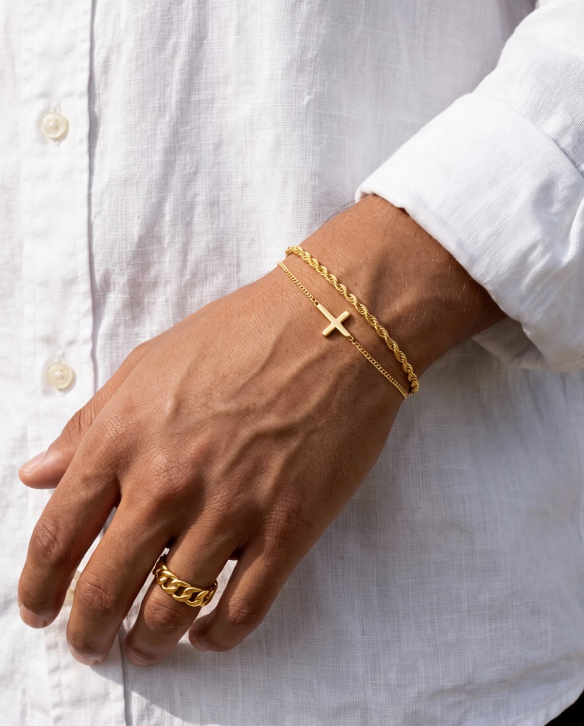 CROSS BRACELET - GOLD