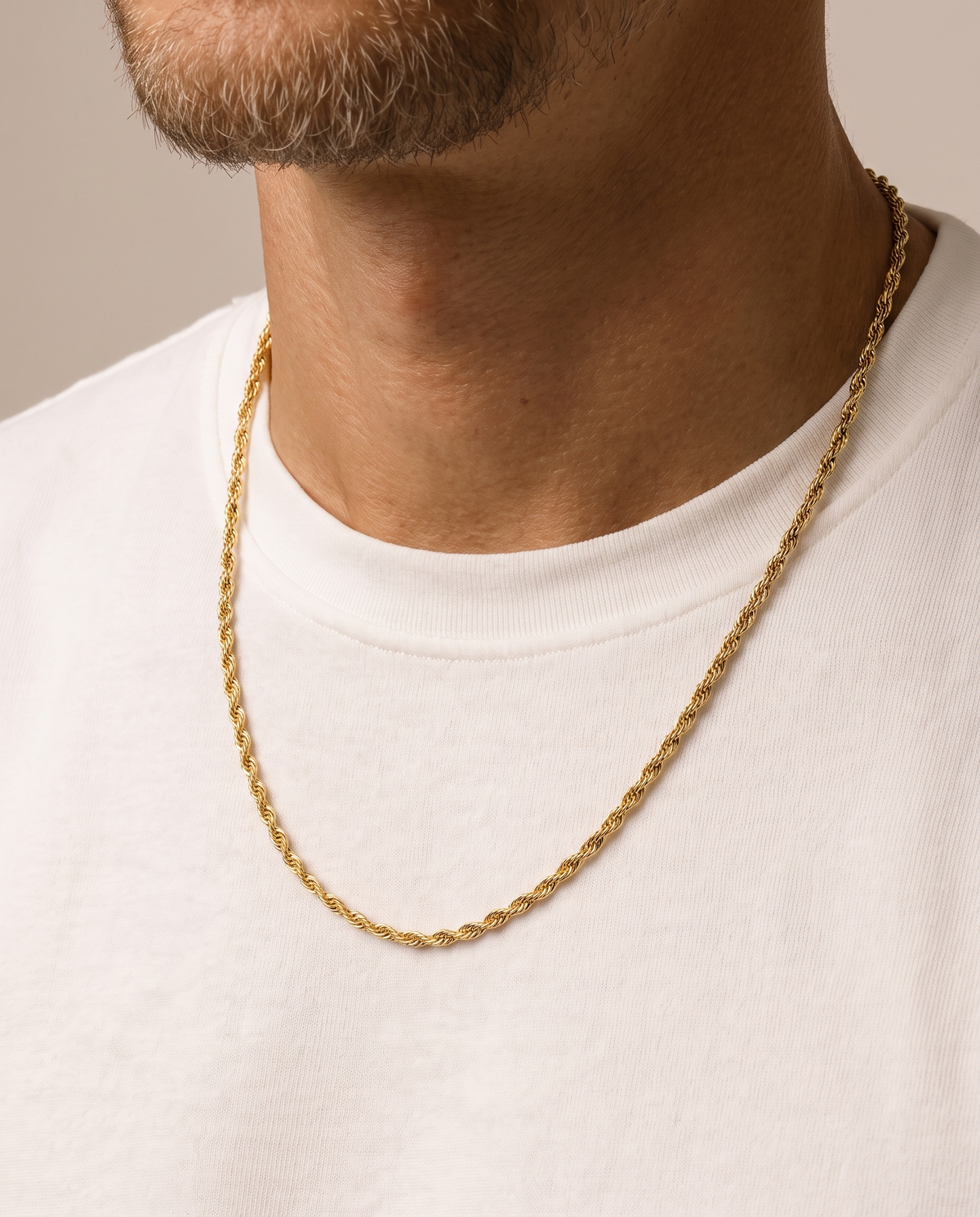 ROPE NECKLACE - 3MM GOLD
