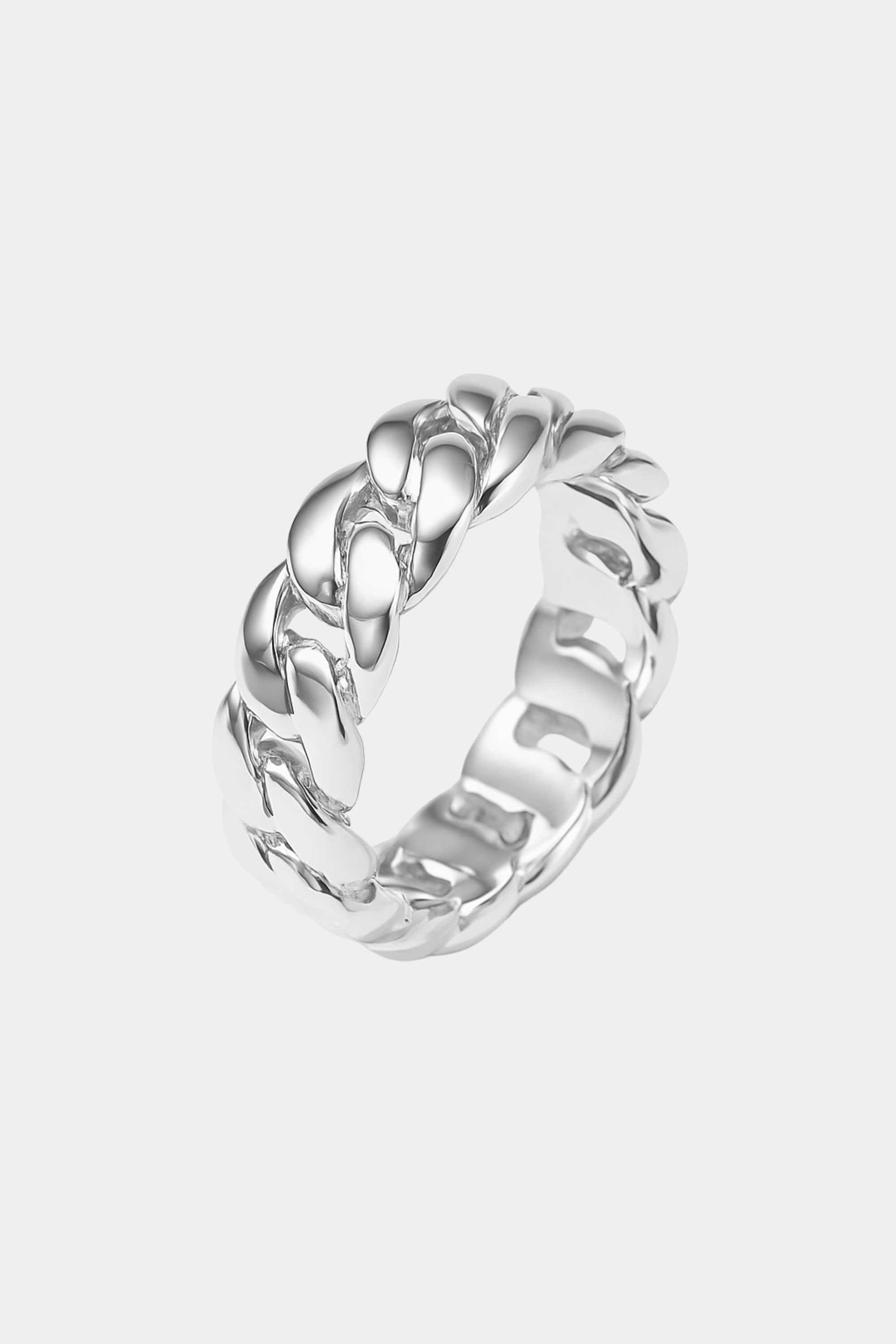 CUBAN RING - 14K WHITE GOLD