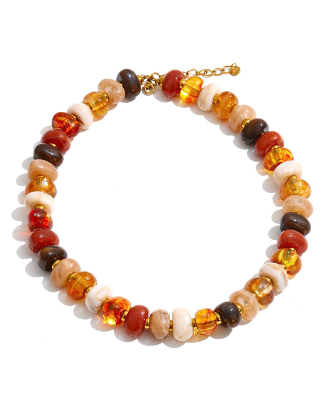Kralenketting in Ambertinten