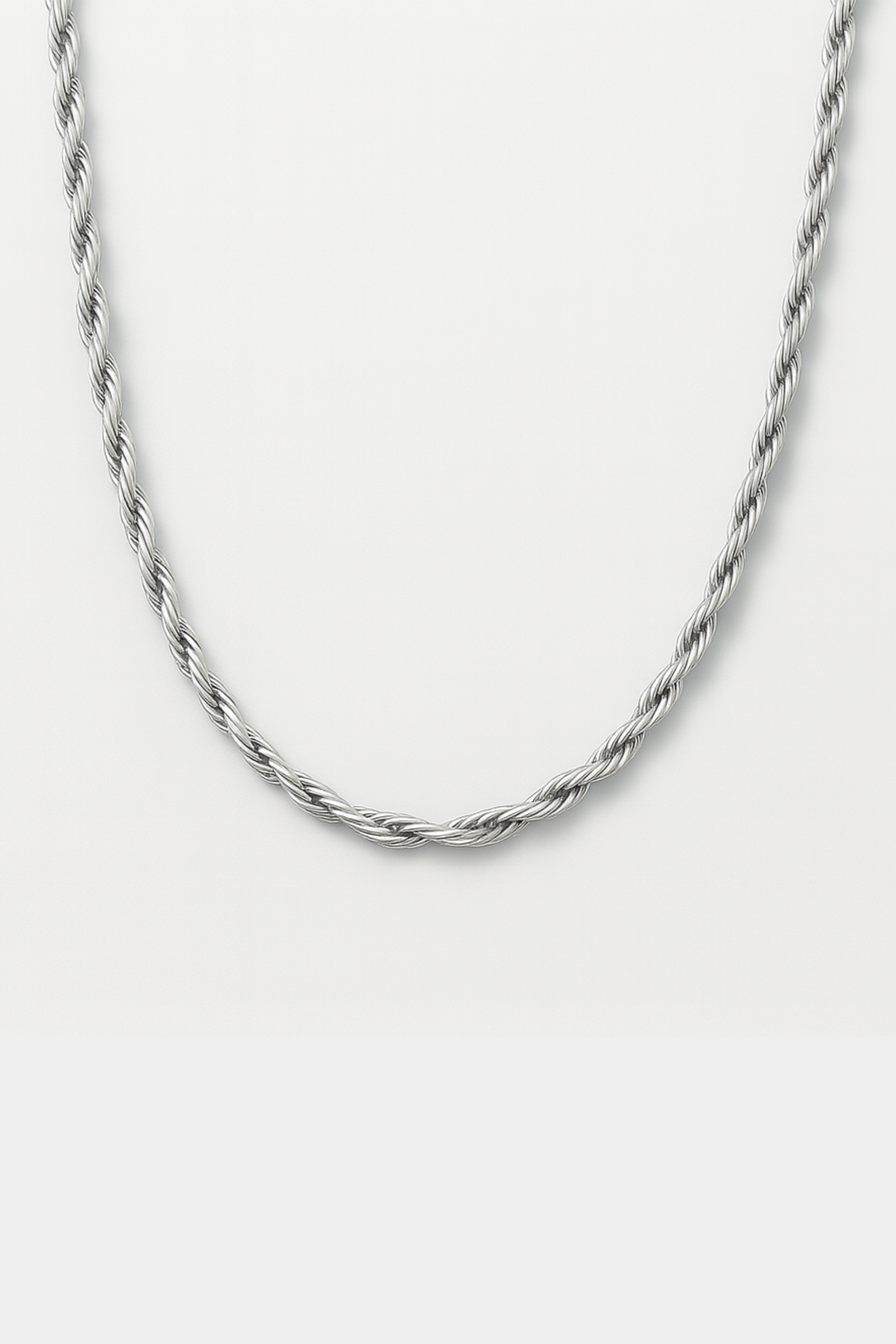 ROPE NECKLACE - 3MM WHITE GOLD