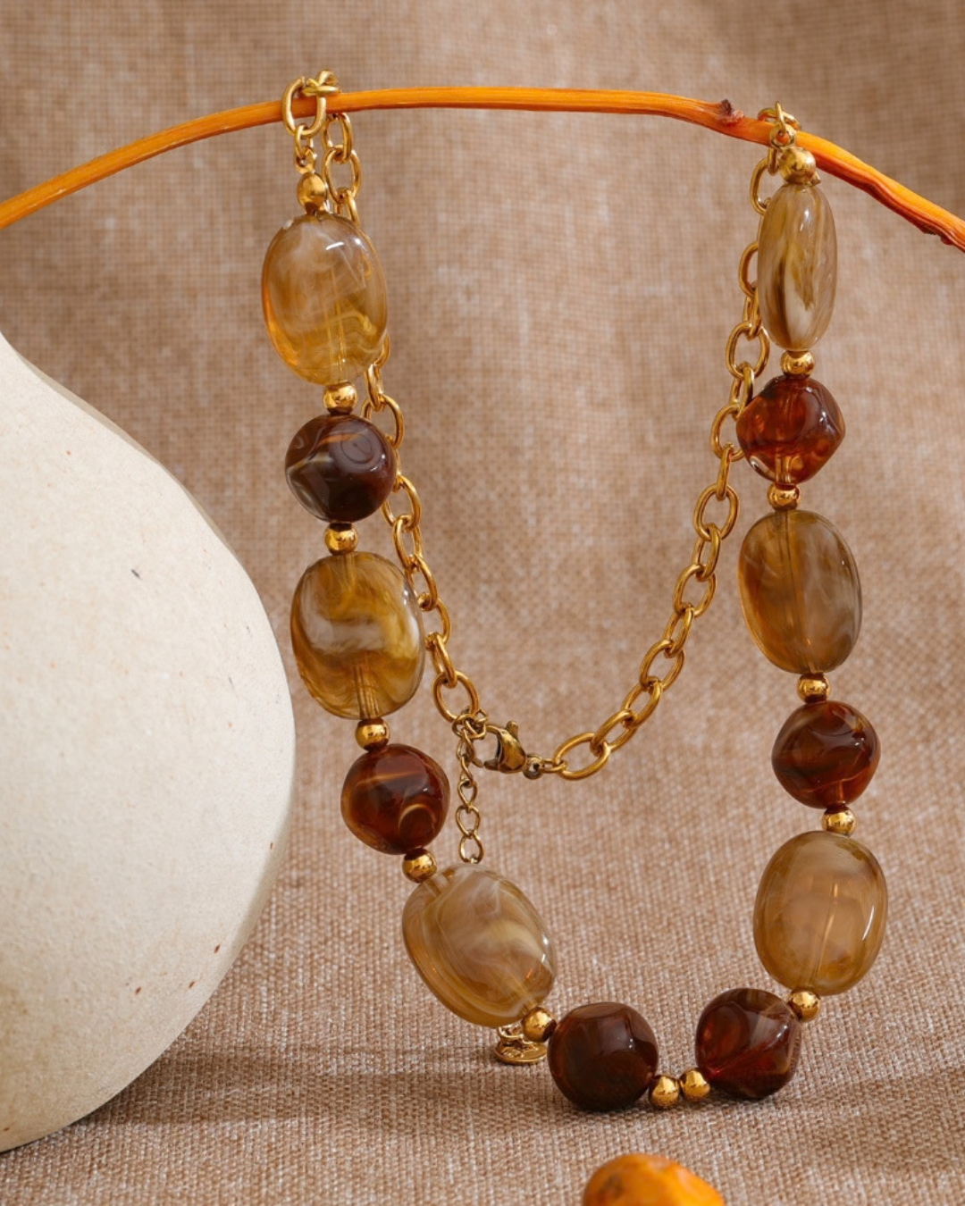 Karamel Kralenketting