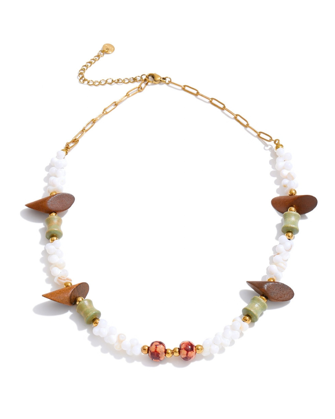 Ketting met Houten Schelpjes