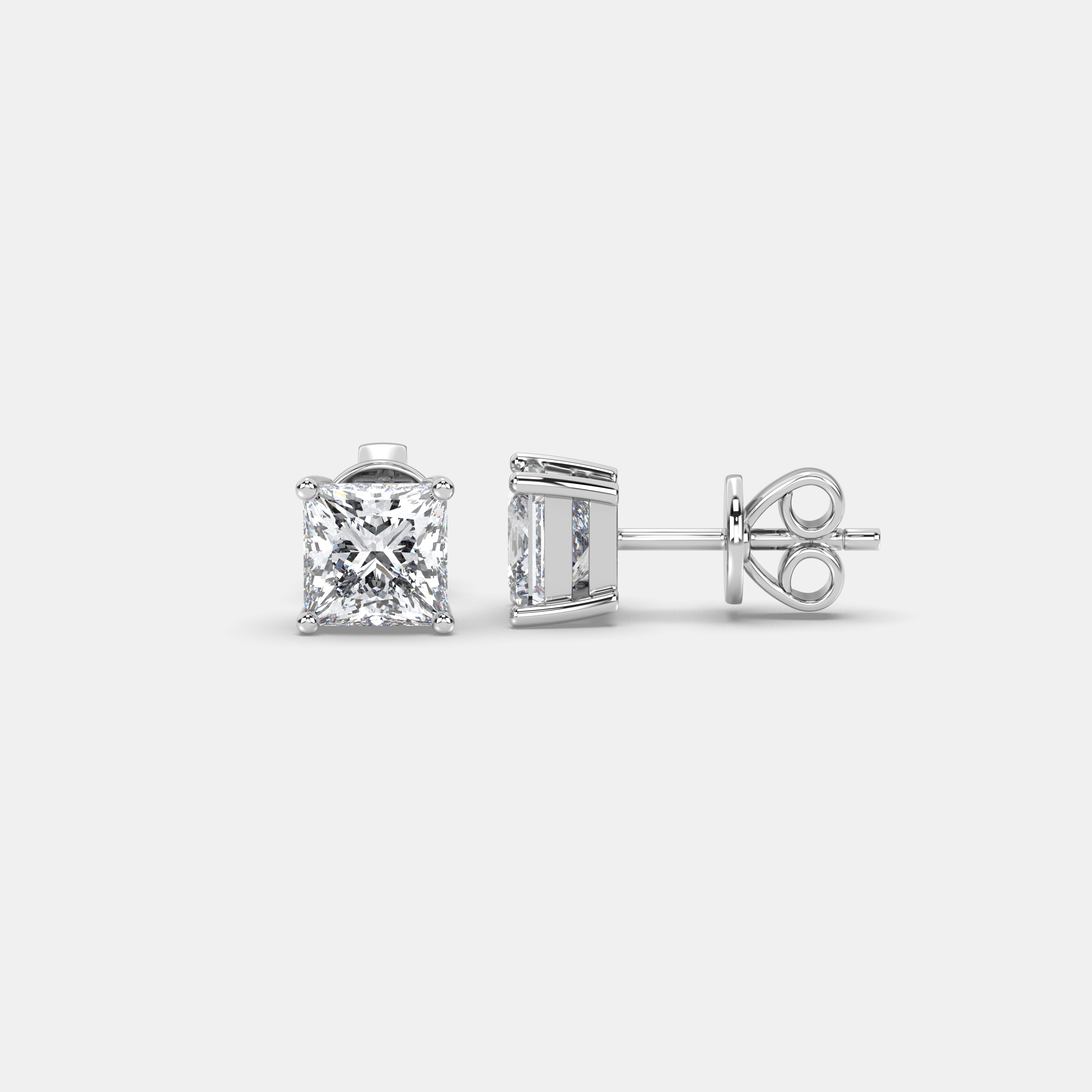 SQUARE STUDS - WITGOUD