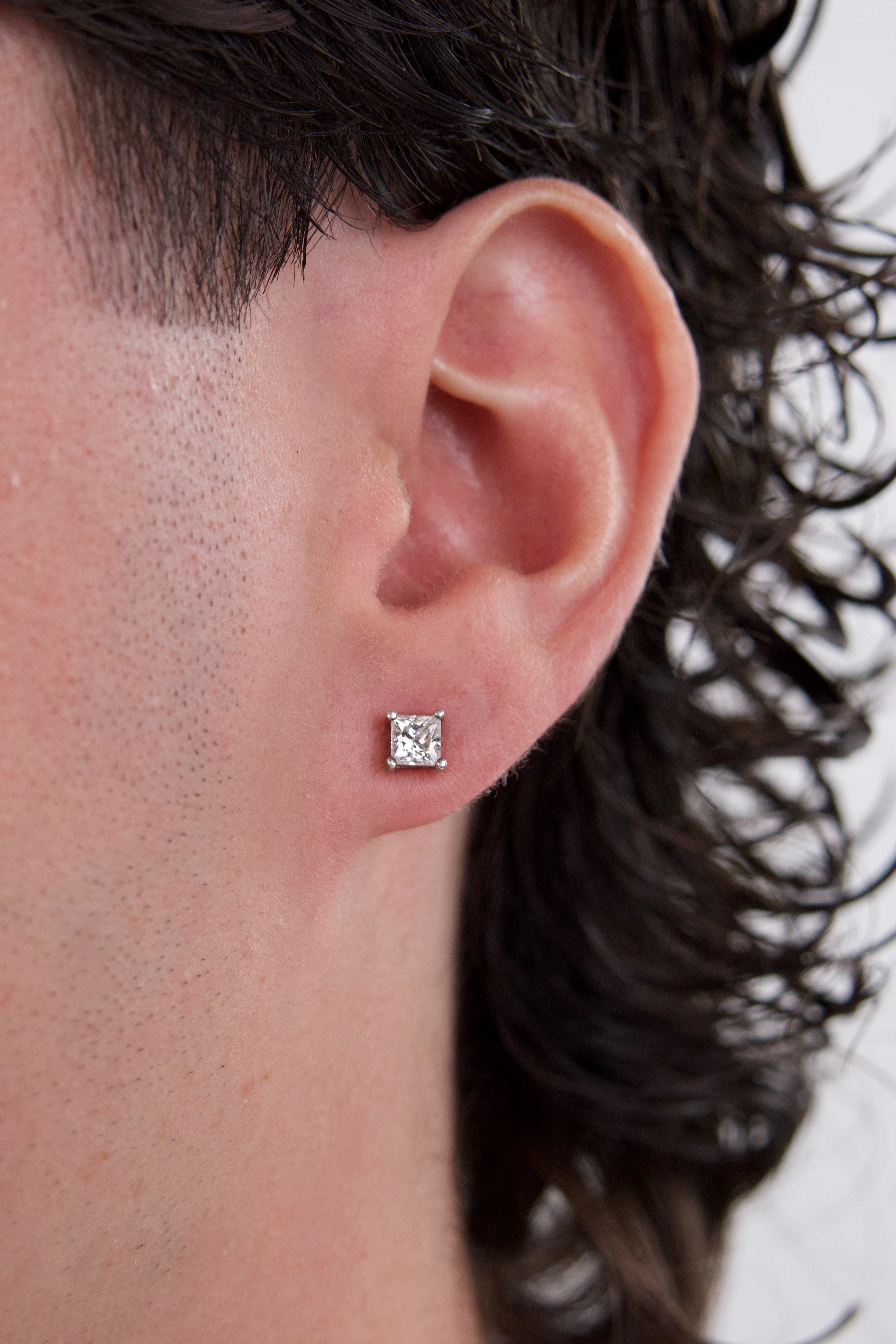 SQUARE STUDS - WITGOUD