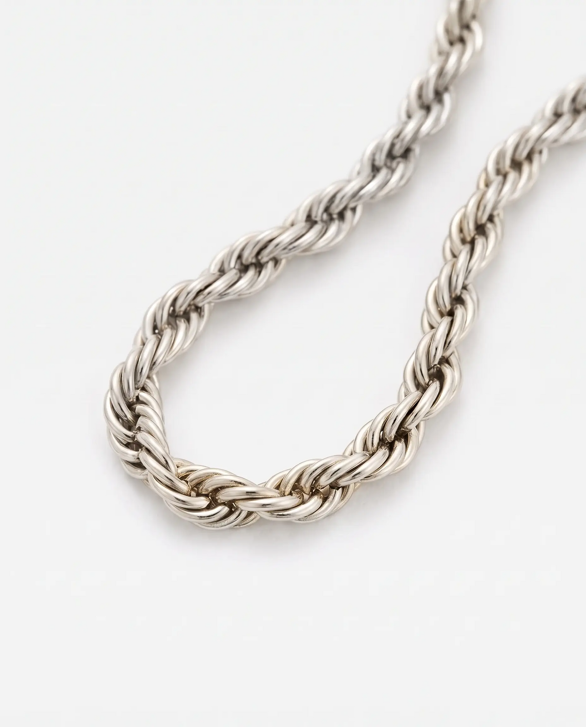 ROPE NECKLACE - 3MM WHITE GOLD