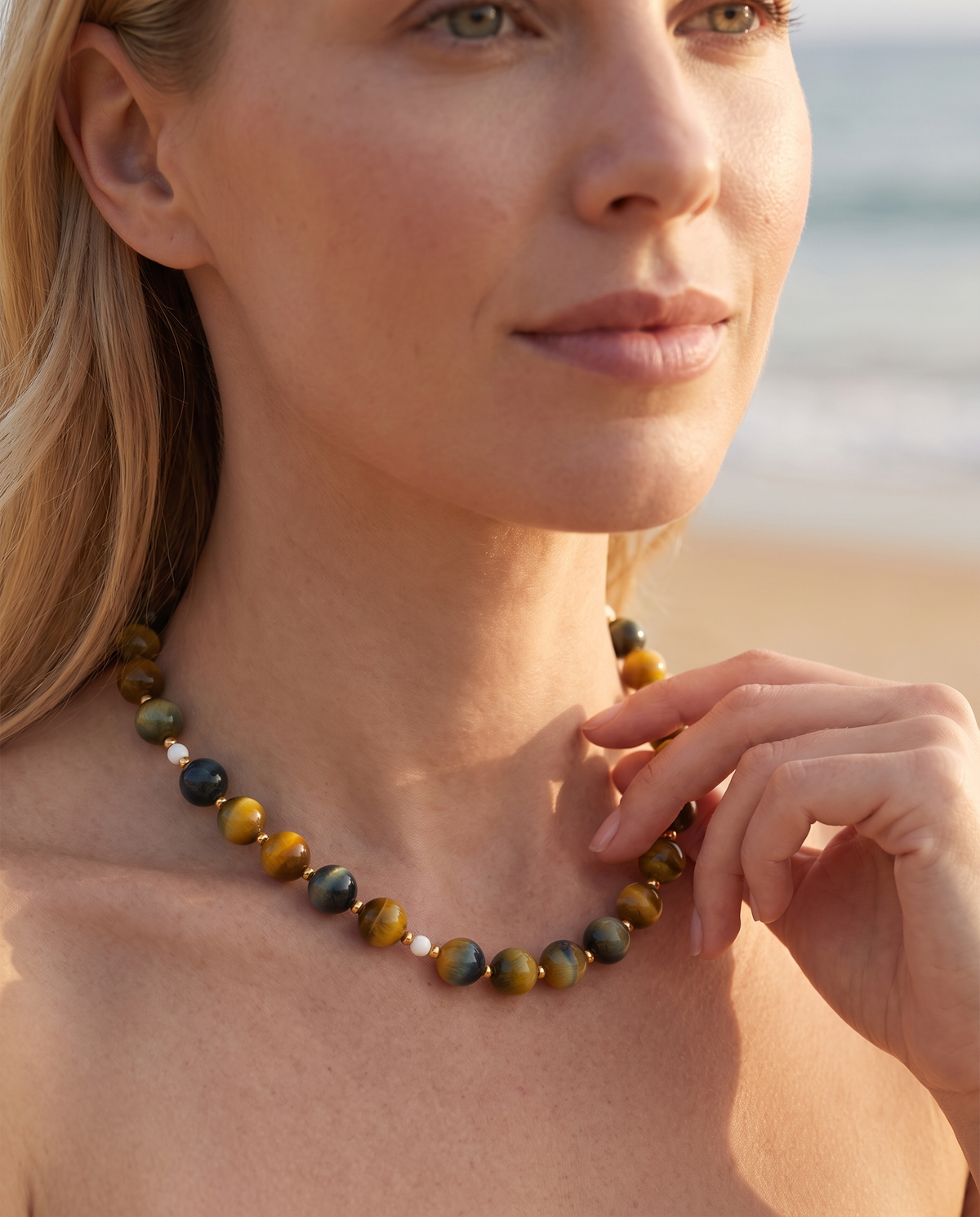 Tijgeroog Kralenketting