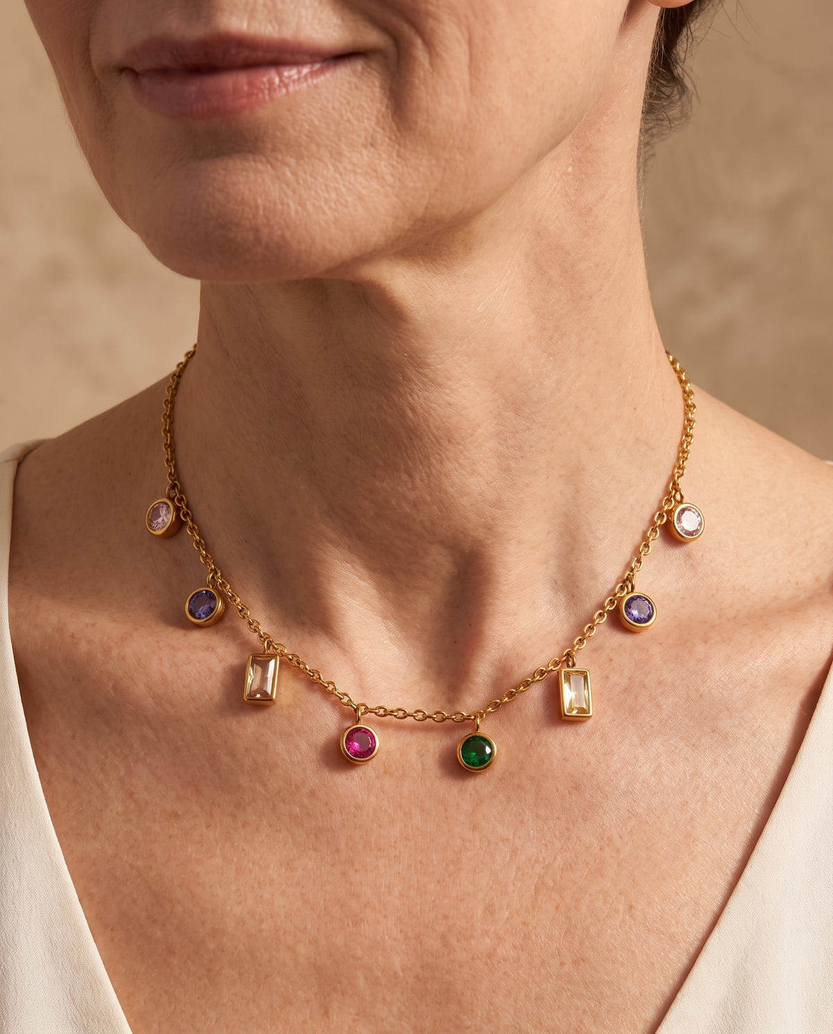 Zirkonia Bedelketting